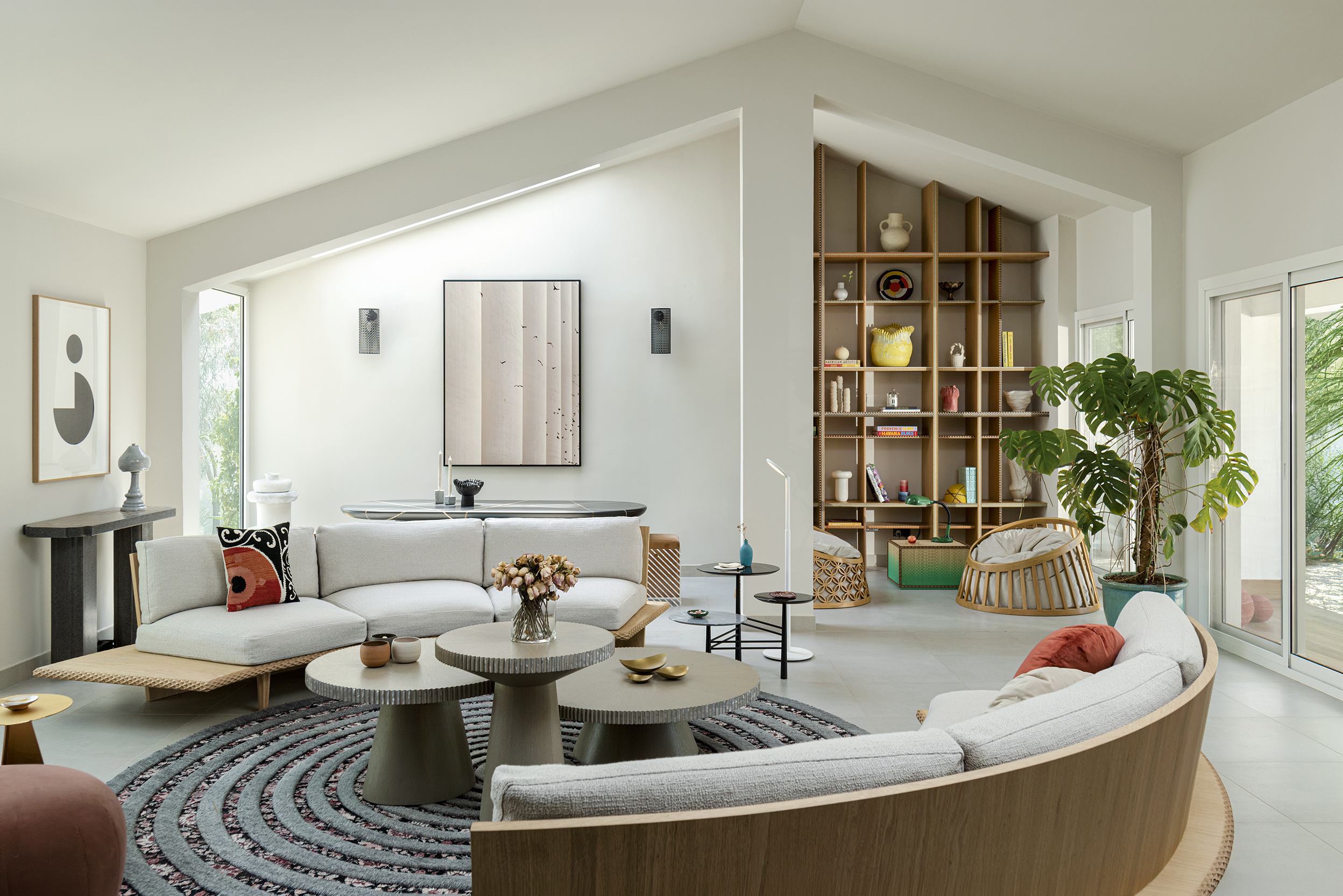 Interiors of Nada Debs private home in Dubai featuring a collection of her own designs