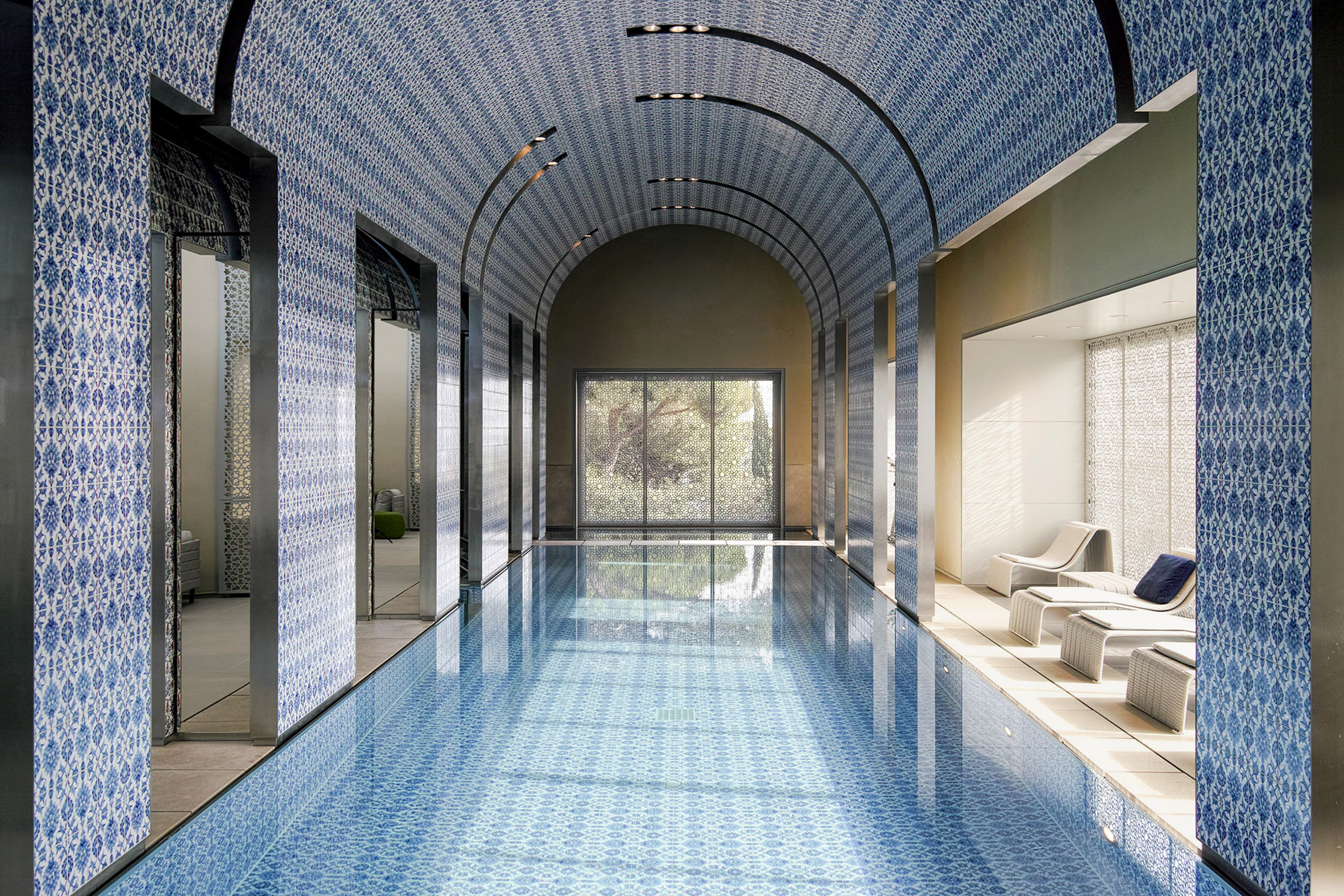 The pool and spa area at Al-Bustan Hotel in Broumana