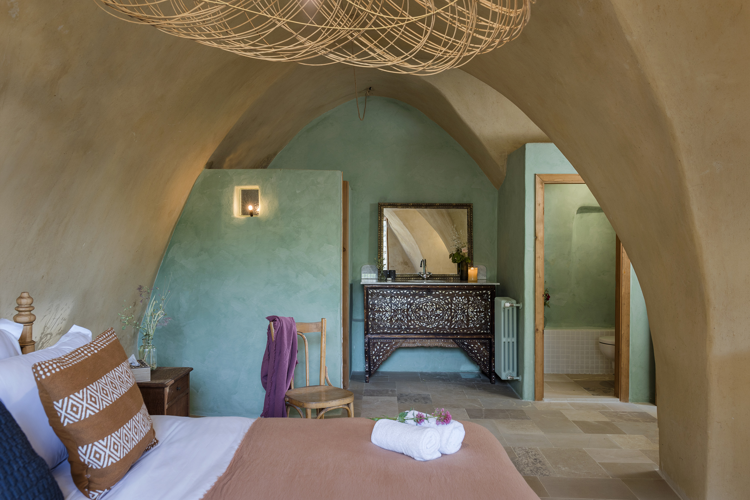 Interiors of one of the bedrooms at Maison Des Sources Guesthouse