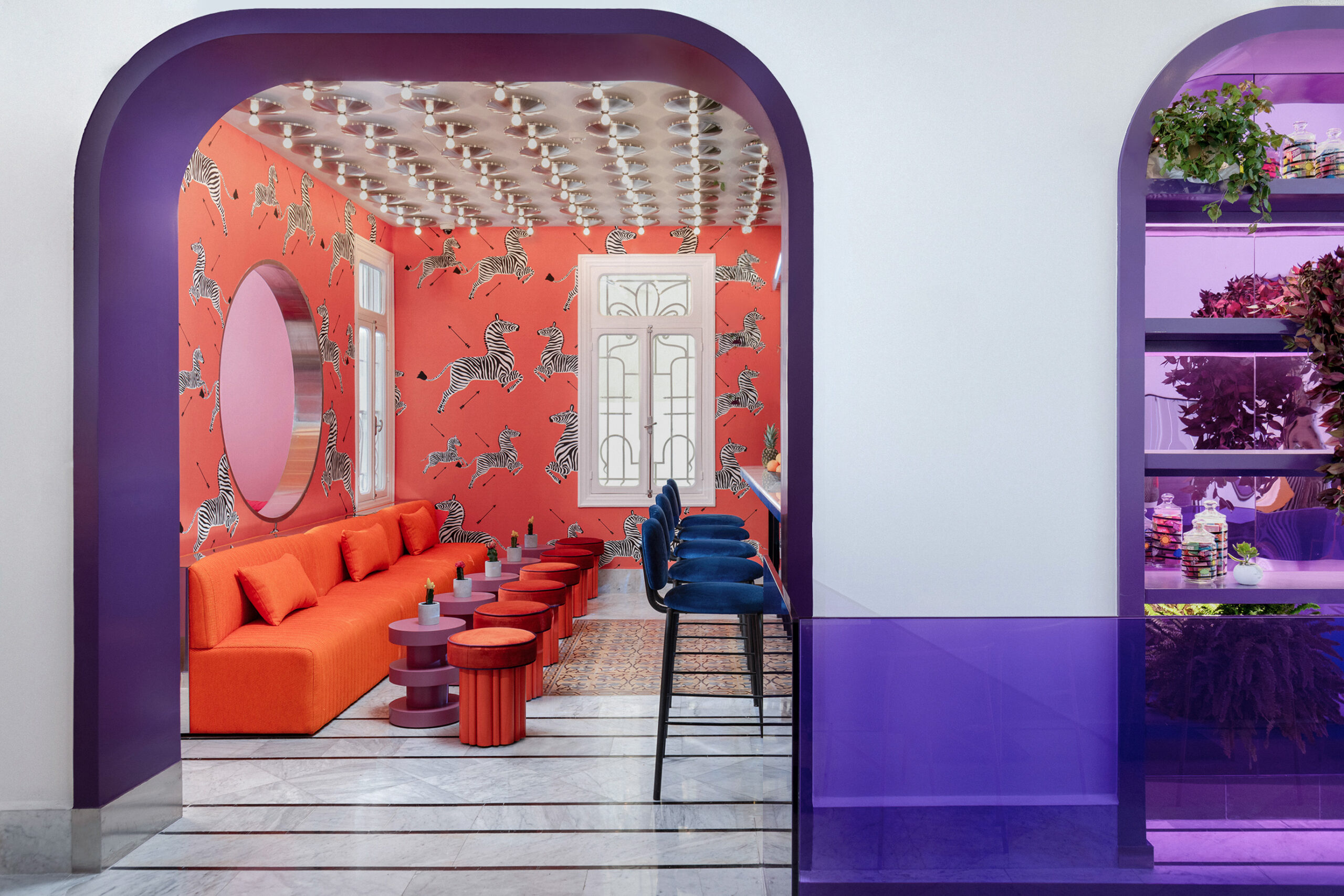 Interiors of Lost & Found Restaurant designed by Ahmad Hamad at Exposed Studio