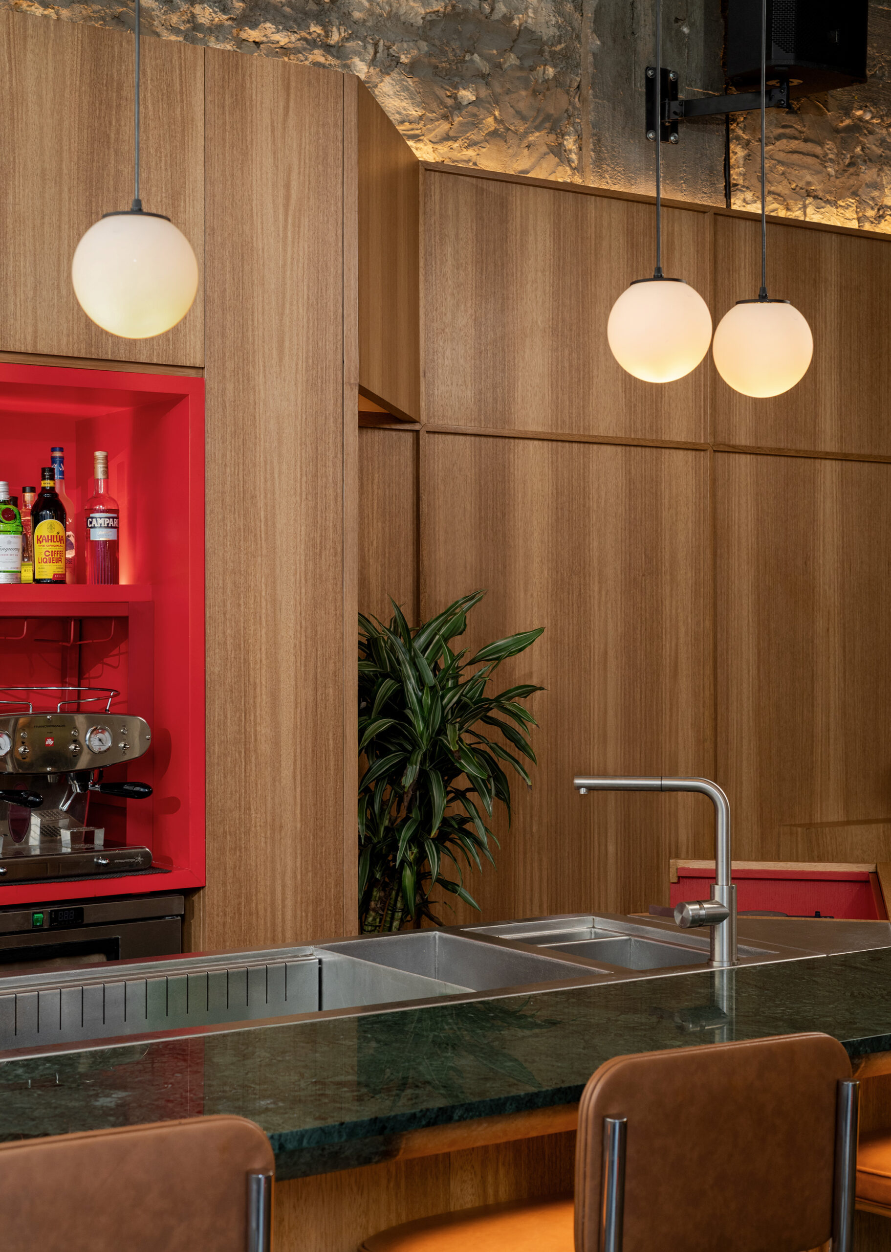Interior detail at Father & Bun Restaurant